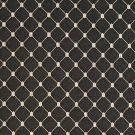 Discounted Designer Fabrics B651 Black Diamond Jacquard Woven Upholstery Fabric by The Yard