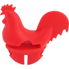 Yosoo Soporte para Utensilio a Prueba de Calor de Silicona con Forma de Rojo, Soporte para Cuchara y Clamp/Holder para Olla, para Cocina