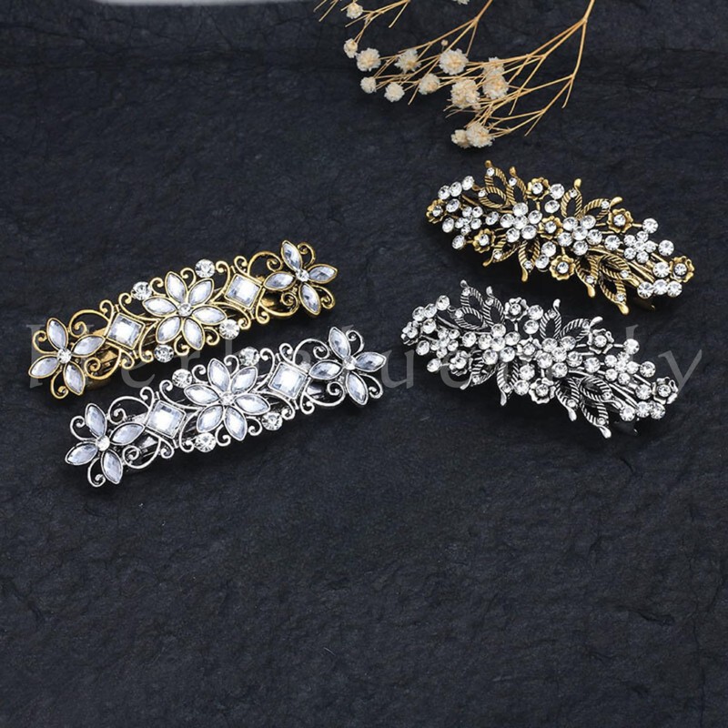 Herbeluemily Barrette, Hair Clip, Bijou, Antique Style, Flower Hair Accessory,
