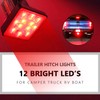 Cenipar Trailer Hitch Receiver Cover with 12 LEDs Red Brake