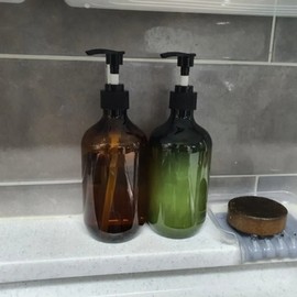 500ml dispenser green pumping container empty bottle shampoo / 500ml 디스펜서 그린 펌핑용기 공병 샴푸