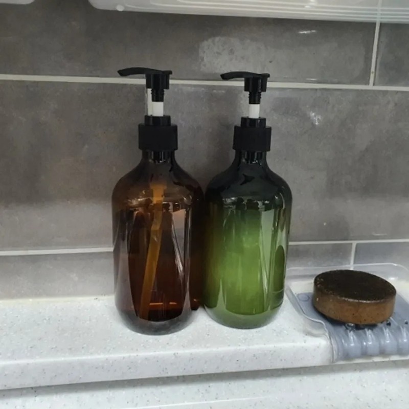 500ml dispenser green pumping container empty bottle shampoo / 500ml