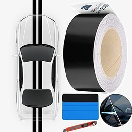 Upromax 3M Black Vinyl Wrap Film Series 2080 1080 Kit for Black Gloss Out Chrome Delete Window Trim Door Trim Free Tool Kit (Satin Black, 2 Inches x 25 FT)