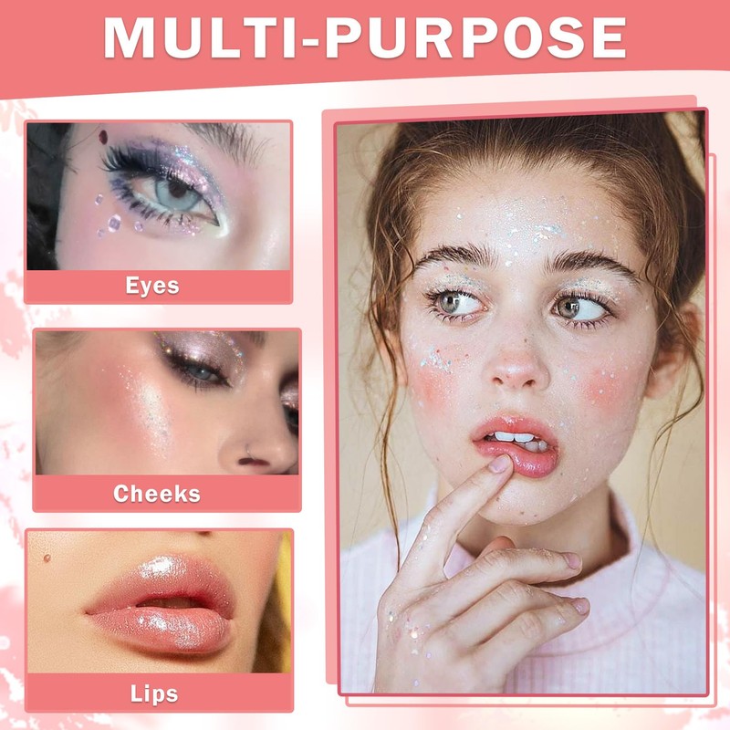 AIUEO Liquid Glitter Eyeshadow Eyeliner Korean Eye Glitter Makeup Long