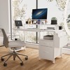 KEIKI 47 Inch Computer Desk with 2 Drawers and Power