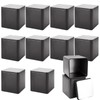 WOPPLXY 12 Pack Square Black Metal Tins, 6.5 Inch Small