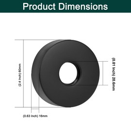 BathAce Shower Arm Flange, Stainless Steel Replacement Wall Split Flange/Escutcheon Plate Floor for Universal Standard Shower Head Arm Pipe (Round-Non Split, Matte Black)