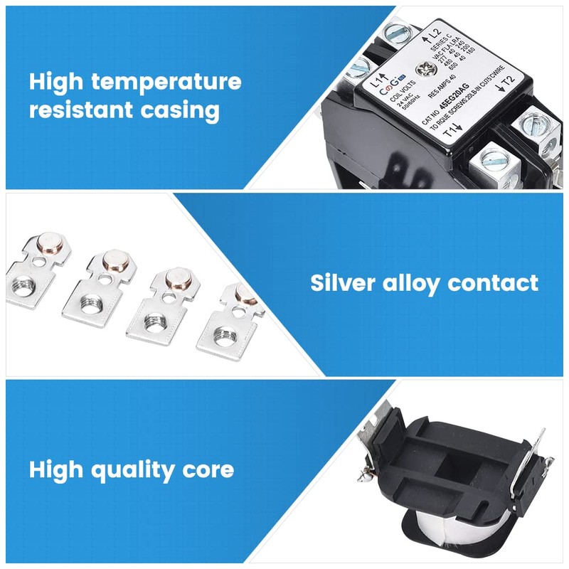 CGele 2 Pole Air Conditioner Contactor 40 Amp 24V Coil,Heavy
