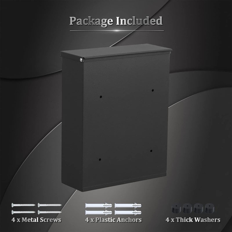 Dalmbox Locking Mailbox Wall Mount, Wall Mounted Mailbox with Combination