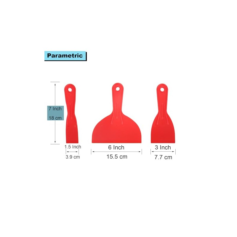 3 Pcs Putty Knife,Flexible Plastic Paint Scraper Tool for Spackling,Spreader,