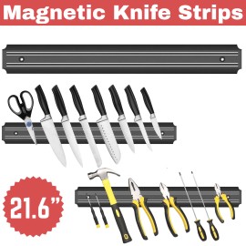 Magnetic Knife Strips 21.6 Inch Kitchen Utensil Scissor Tool Holder Storage Rack