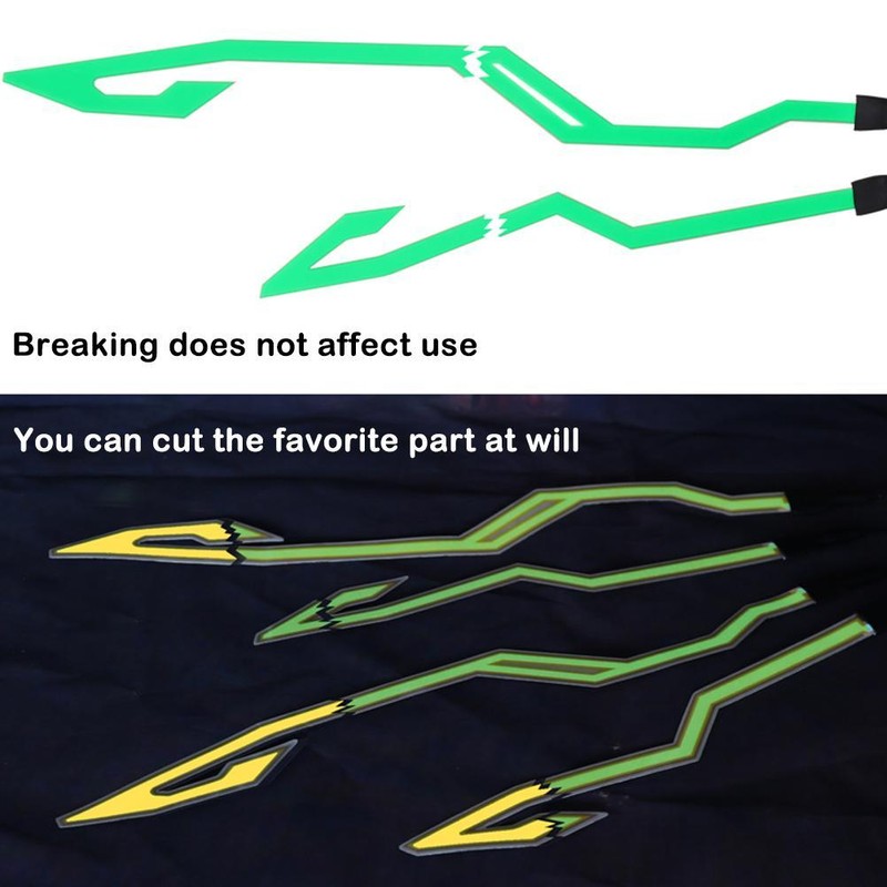 Motorcycle Helmet Reflective Stickers LED Night Riding Light Helmet El