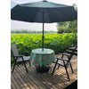 SUQ I OME Outdoor Tablecloth with Umbrella Hole and Zipper,