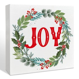 Christmas Decor Wooden Box Sign, Christmas Table Decor Holiday Xmas Decoration Kitchen Living Room Home Farmhouse Christmas Sign Decor, The Most Wonderful Time of The Year