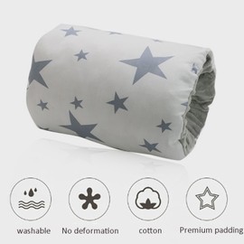 Reiwrom Baby Nursing Arm Breastfeeding Pillow, Baby Feeding Arm Pillow, Cozy Cradle Pillow for Nursing, Comfortable & Adjustable for Newborn,Gray Crown