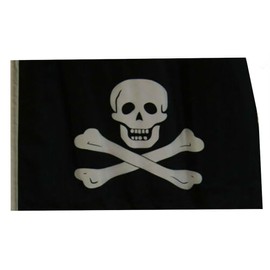 12x18 12"x18" Jolly Roger Pirate No Patch Sleeve Flag Garden