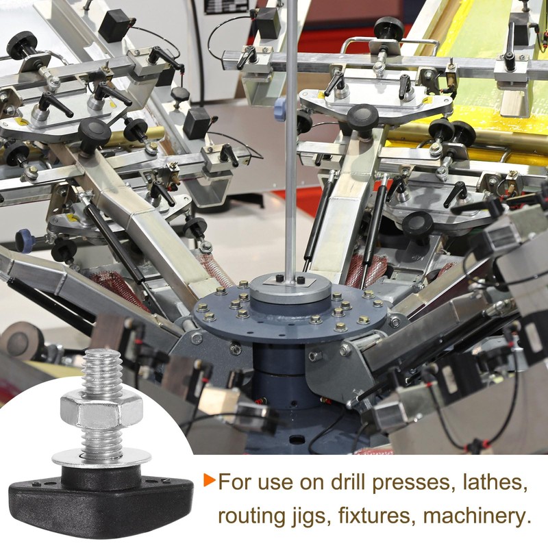 sourcing map 8pcs Tee Wing Knobs M8 x 75mm Metric