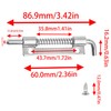 Zangc 304 Stainless Steel Flat Pin Spring Hinge Latch Length