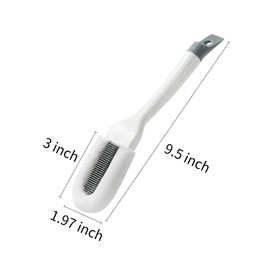 Andiker Professional Cleaning Shoe Brush, Multifunctional Long Handle Shoe Brush Cleaner, Hangable Soft Bristle Shoes Cleaning Scrubber (White)