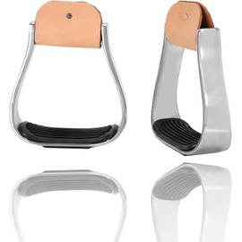 Jeanoko Aluminum Horse Stirrups, Fashionable Appearance Ultra‑Light and Rust‑Proof Western Stirrups Die‑Casting Technology Aluminum for Stepping on Horse Training