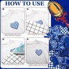Glitinsel 24 Pcs Blue Football Cheer Patches Iron on for