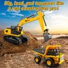 Remote Control Alloy Excavator and Truck, best gift for boys,