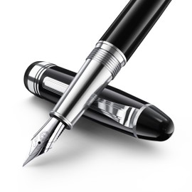 ZiYoMuo Luxury fountain pen,Smooth Writing Metal ink Pen with deluxe Gift Box,Hand Polished Medium Titanium Nib*2(Medium&Fine),Refillable Fountain Pen Ink Converter*2,Best Pen Gift Set for Men&Women