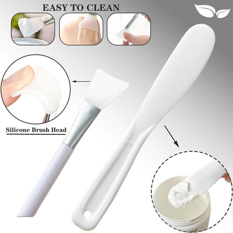 Bigwinyep 4Pcs Silicone Facial Mask Bowl DIY Face Mask Mixing