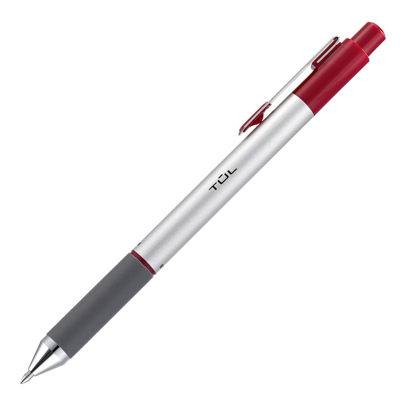 TUL BP3 Ballpoint, Retractable, Medium Point, 1.0 mm, Silver Barrel,