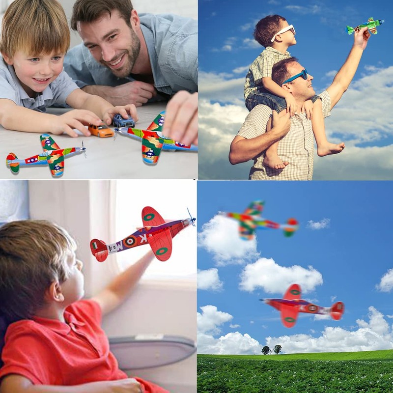 HONGECB Glider Planes Set, Polystyrene Flyer Set, Individually Packaged Polystyrene