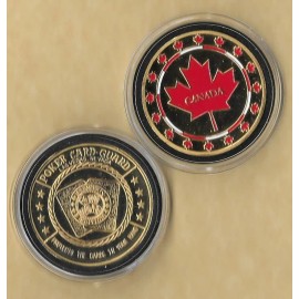 Canada Maple Leaf Poker Chip Card Guard Protector Coin 24 Kt Gold WSOP