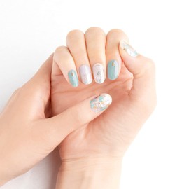 BEAUTYAVENUE Real Gel Nail Stickers, Color: London Blue Topaz