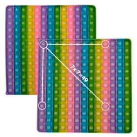 Fun & Interactive Multiplication Learning Tool for Kids-Times Table Popit Fidget Toy-Stress Relief & Perfect calculation Play-Way for Children.