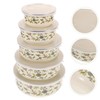 WOONEKY 5pcs Bowls Salad Bowl Lid Mixing Lids Set Large