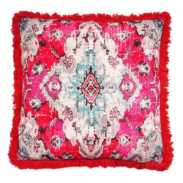 Mandala Life ART Square Vintage Cushion Cover with Fringes -