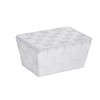 Wenko Adria Storage Basket with Lid, White, 14 x 19
