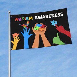 Autism Awareness Flag 3x5 Ft Outdoor Indoor With Grommet Home House Garden Yard Banner Decorative Sign