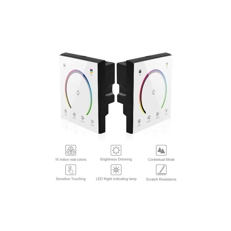 AMKI LED Wall Switch Dimmer,LED Controller,Wall- Mounted Plastic Cover Touch