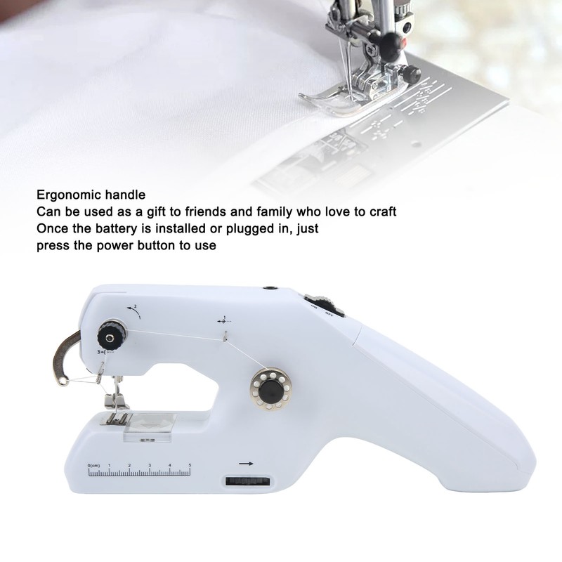 Handheld Sewing Machine Portable Electric Dual Line Sewing Machine with