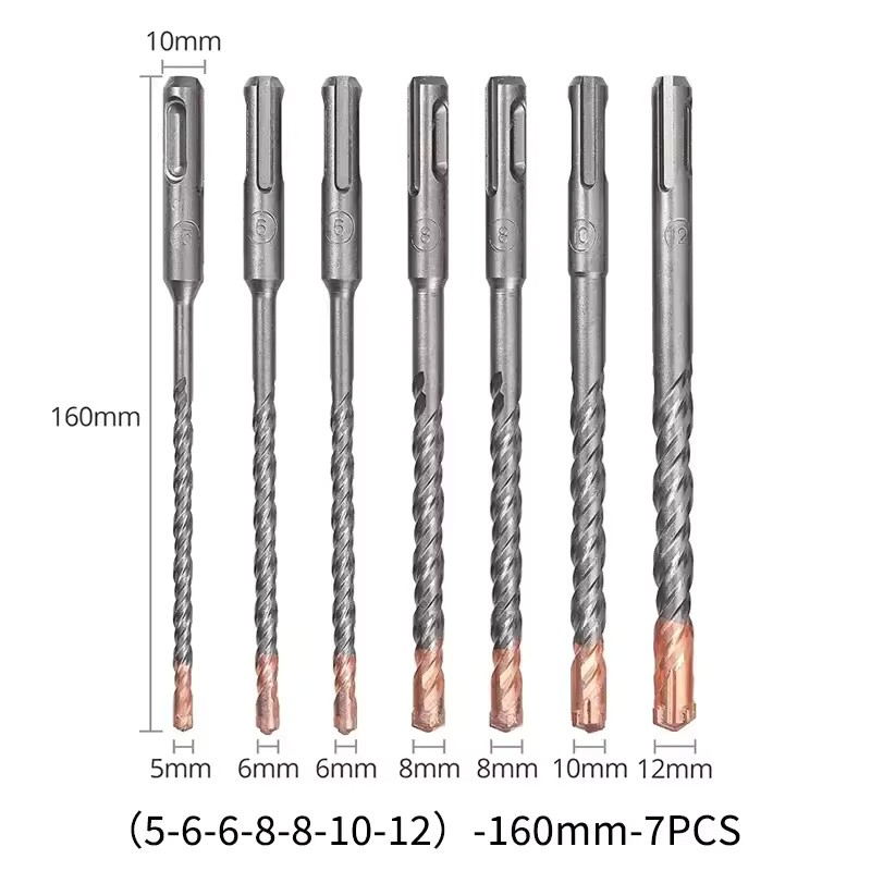 SDS Plus Masonry Drill Bit Set for Concrete, Brick &