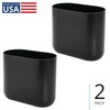 iDesign Small Slim Plastic Bathroom Trash Can, Garbage Can for
