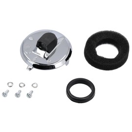 Set: Ignition Switch Cover Stainless Steel Chrome-Plated with Small Parts – Simson KR51/1 Schwalbe, KR51/2 Schwalbe, SR4-2 Star, SR4-3 Sparrow, SR4-4 Habicht