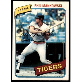 1980 Topps # 216 Phil Mankowski Detroit Tigers (Baseball Card) NM/MT Tigers
