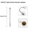 E26/E27 Light Socket Extender Adapter,40cm/16 inch Light Bulb Extension,E26 to