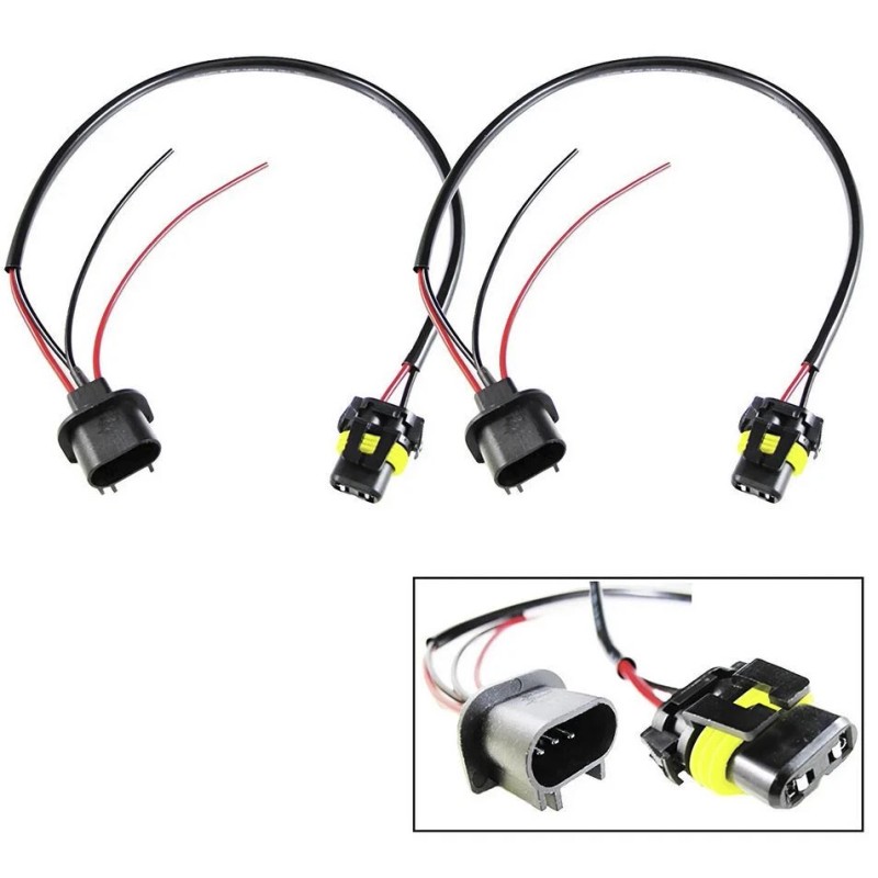 SparkHID New Pair H13 9008 Wire ballast connectors plug HID