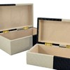 Galt International Vegan Leather Decorative Storage Boxes Large & Small
