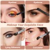 MUIIGOOD 3 Pcs Eyeliner Brushes Set, Fine Angled Eyeliner Eyebrow