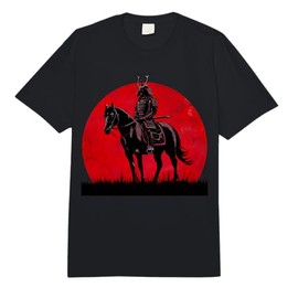 Japanese Samurai Warrior Riding Horse Sword Bushido Moon Comfort Colors Adult Heavyweight T-Shirt