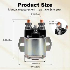 12Volt Solenoid for Yamaha G2 G8 G9 G11 G14 G16 Gas Golf Cart 4 Terminal Solenoid 1985-2002, Replaces OEM #JF2-H1950-00, JR3-H1950-00, J38-81950-01