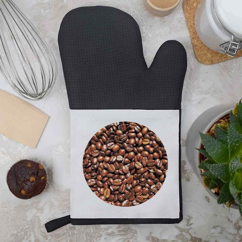 'Espresso Coffee Beans' Oven Glove/Mitt (OG00025182)